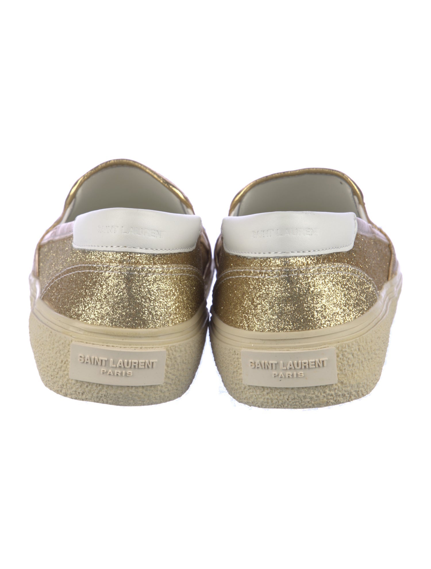 Saint Laurent Glitter Glitter Accents Loafers